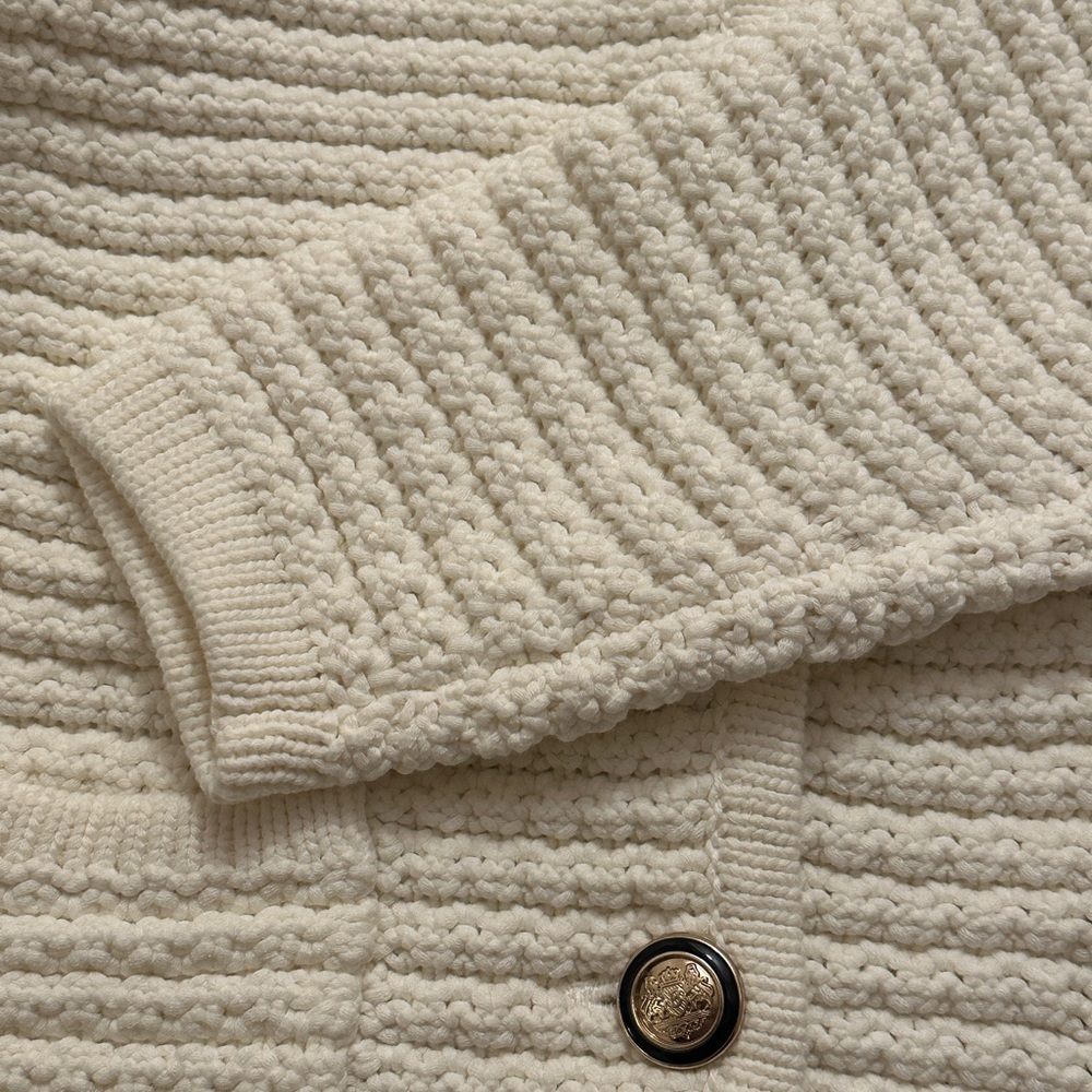 NEW Ba&sh Bash Gaspard Tweed Cardigan Jacket in Ecru Cream White | size  1 / S - Picture 10 of 13